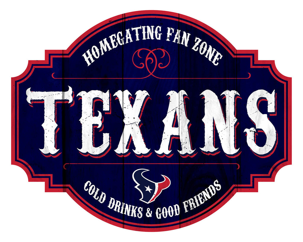Houston Texans Sign Wood 12 Inch Homegating Tavern - Fan Creations