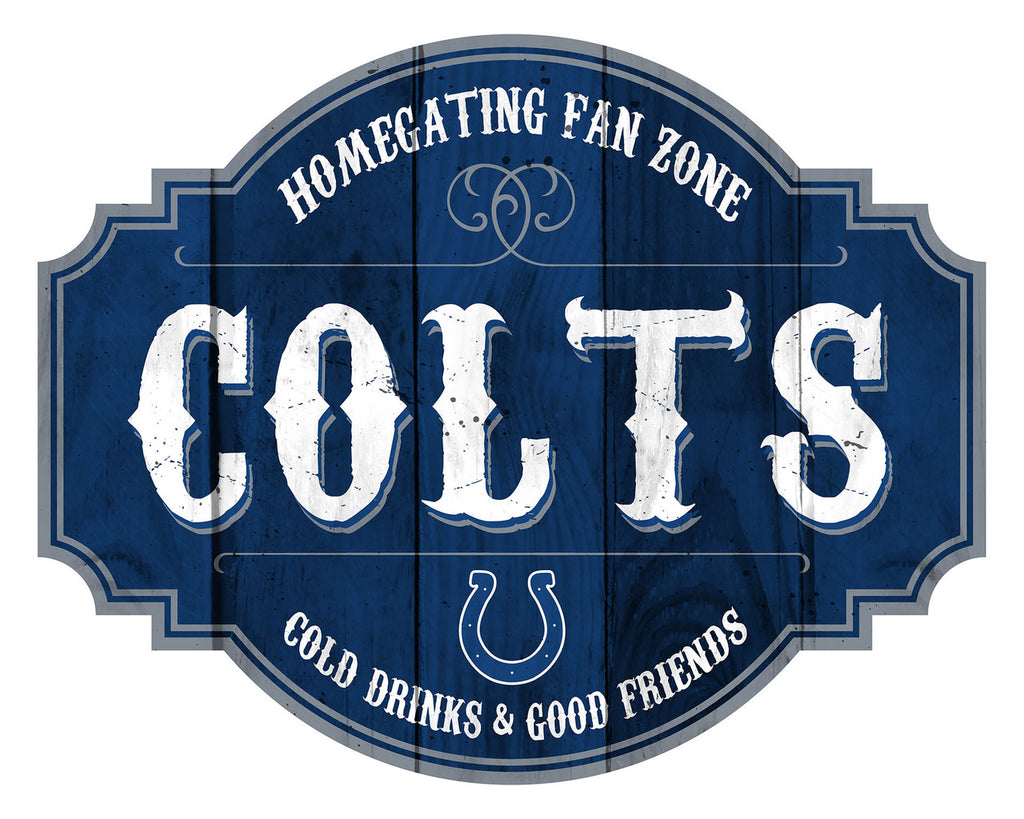 Indianapolis Colts Sign Wood 12 Inch Homegating Tavern - Fan Creations
