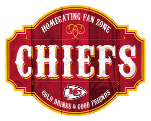 Kansas City Chiefs Sign Wood 12 Inch Homegating Tavern - Fan Creations