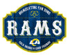 Los Angeles Rams Sign Wood 12 Inch Homegating Tavern - Fan Creations