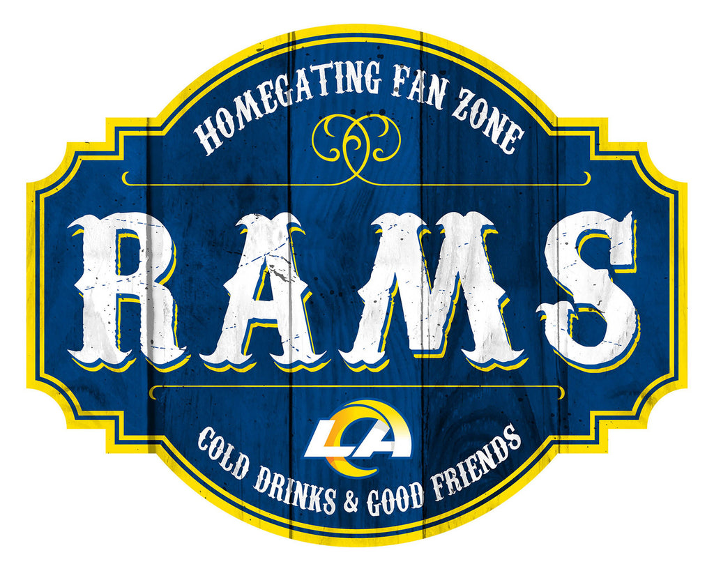 Los Angeles Rams Sign Wood 12 Inch Homegating Tavern - Fan Creations