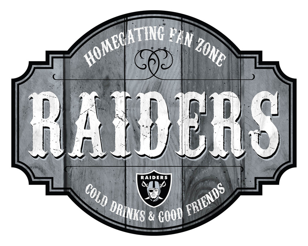 Las Vegas Raiders Sign Wood 12 Inch Homegating Tavern - Fan Creations