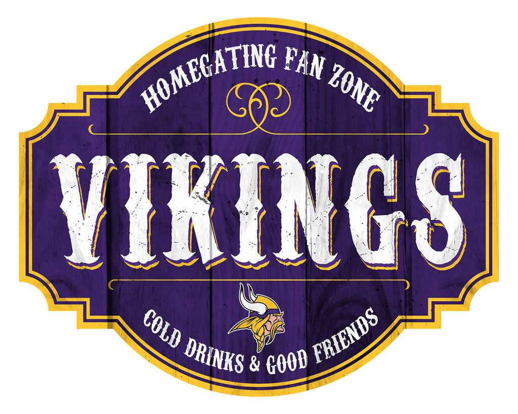Minnesota Vikings Sign Wood 12 Inch Homegating Tavern - Fan Creations