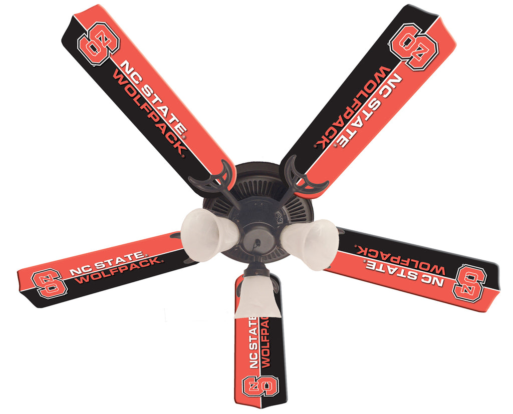NORTH CAROLINA STATE CEILING FAN - 52'' RED/BLACK - NCSFAN100-52