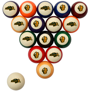 NORTH DAKOTA STATE STANDARD COLOR NUMBERED BILLIARD BALL SET STANDARD COLOR BILLIARD BALL SET - NDSBBSSTD
