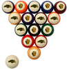 NORTH DAKOTA STATE STANDARD COLOR NUMBERED BILLIARD BALL SET STANDARD COLOR BILLIARD BALL SET - NDSBBSSTD