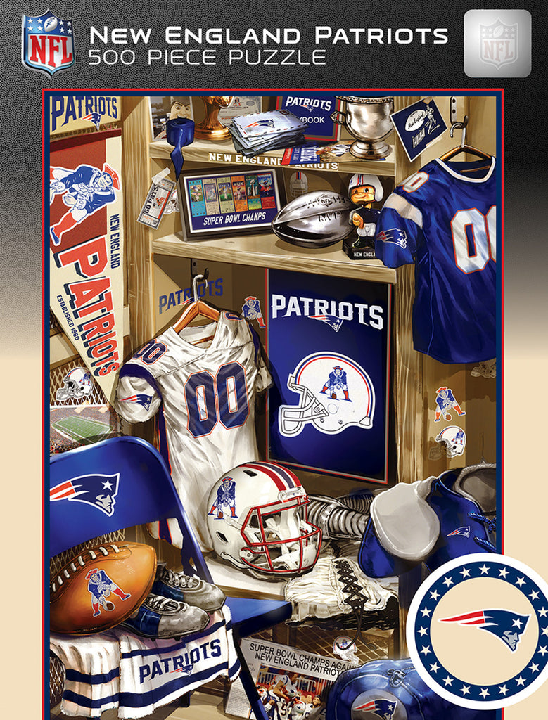 New England Patriots Puzzle 500 Piece Locker Room - Masterpieces Puzzle Company