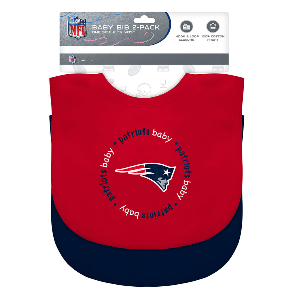 New England Patriots Baby Bib 2 Pack - Masterpieces Puzzle Company
