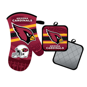 Arizona Cardinals Oven Mitt and Pot Holder Set - Mojo Licensing