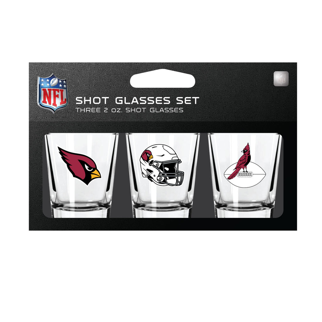 Arizona Cardinals Shot Glass Set 3 Pack - Mojo Licensing
