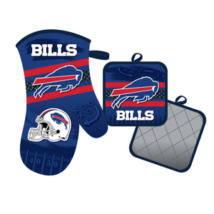 Buffalo Bills Oven Mitt and Pot Holder Set - Mojo Licensing