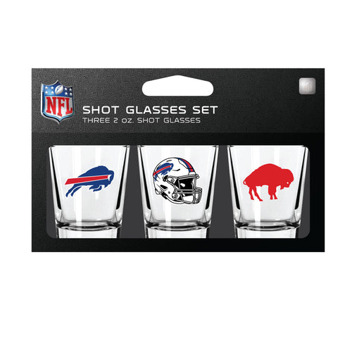 Buffalo Bills Shot Glass Set 3 Pack - Mojo Licensing