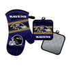 Baltimore Ravens Oven Mitt and Pot Holder Set - Mojo Licensing
