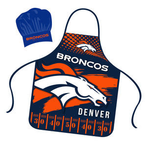 Denver Broncos Chef Hat and Apron Set - Mojo Licensing