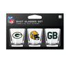 Green Bay Packers Shot Glass Set 3 Pack - Mojo Licensing