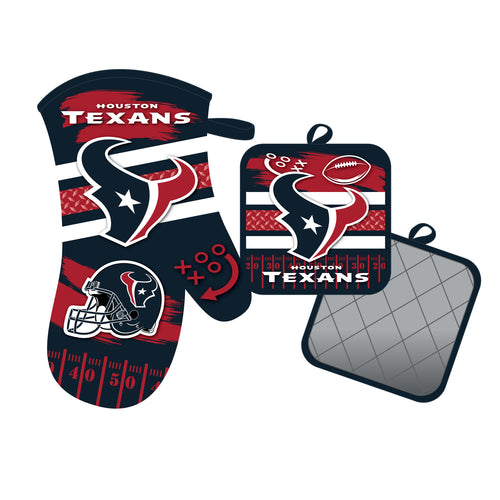 Houston Texans Oven Mitt and Pot Holder Set - Mojo Licensing