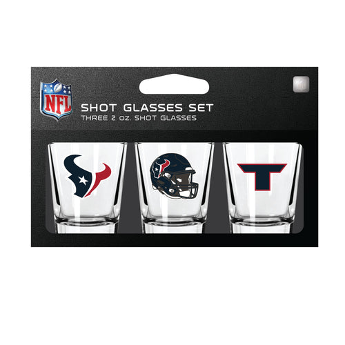 Houston Texans Shot Glass Set 3 Pack - Mojo Licensing