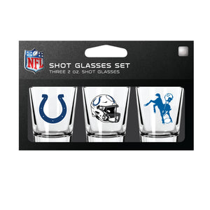 Indianapolis Colts Shot Glass Set 3 Pack - Mojo Licensing