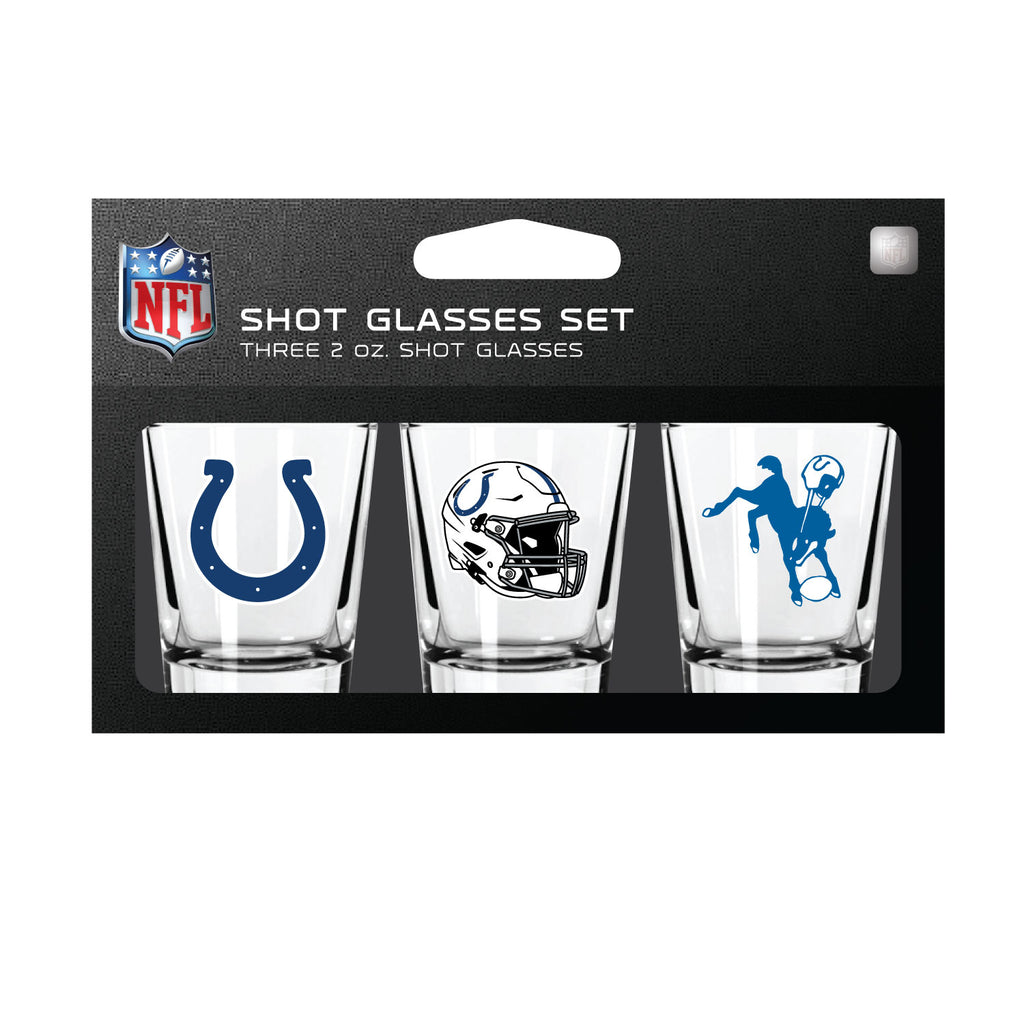 Indianapolis Colts Shot Glass Set 3 Pack - Mojo Licensing