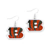 Cincinnati Bengals Earrings Glitter Dazzle - Aminco