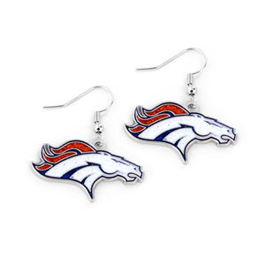 Denver Broncos Earrings Glitter Dazzle - Aminco