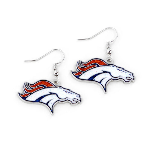 Denver Broncos Earrings Glitter Dazzle - Aminco