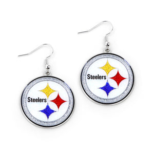 Pittsburgh Steelers Earrings Glitter Dazzle - Aminco