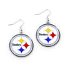 Pittsburgh Steelers Earrings Glitter Dazzle - Aminco