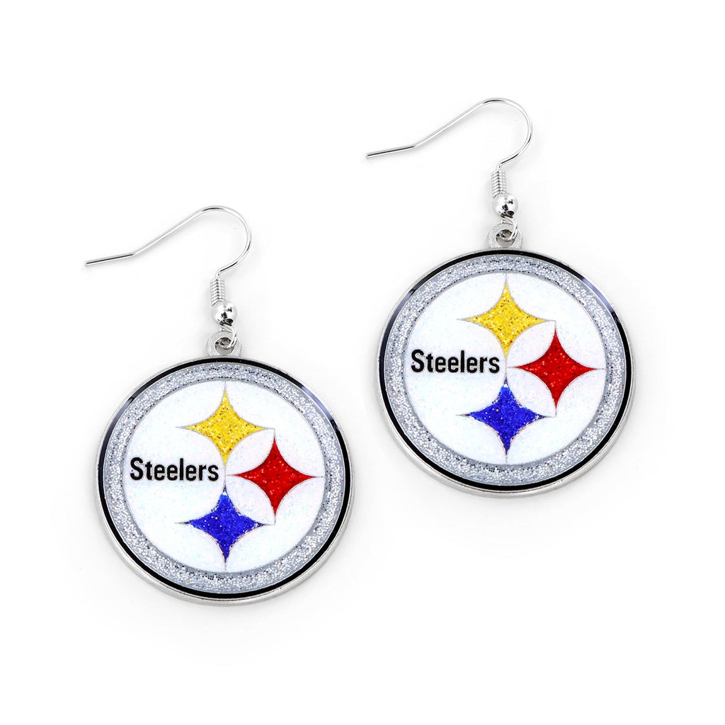 Pittsburgh Steelers Earrings Glitter Dazzle - Aminco