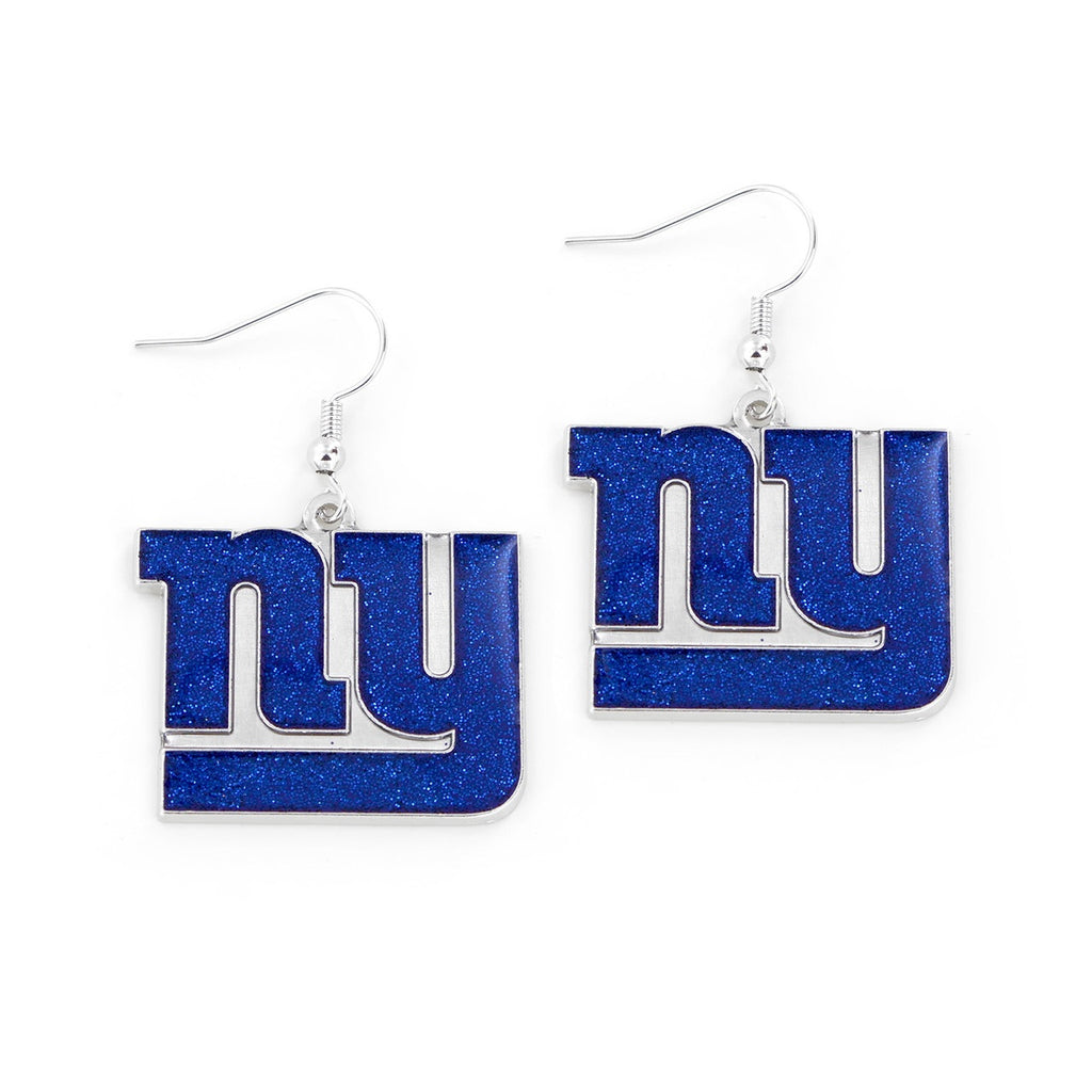 New York Giants Earrings Glitter Dazzle - Aminco