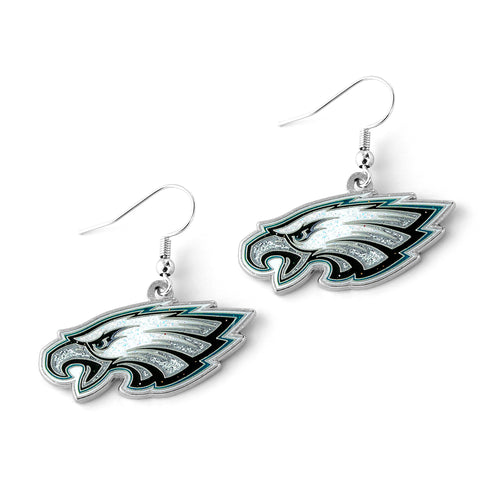 Philadelphia Eagles Earrings Glitter Dazzle - Aminco