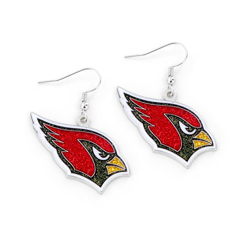 Arizona Cardinals Earrings Glitter Dazzle - Aminco
