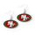 San Francisco 49ers Earrings Glitter Dazzle - Aminco