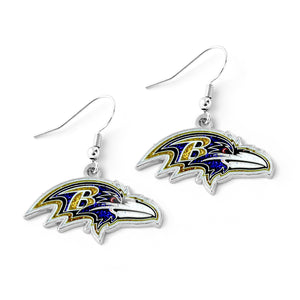 Baltimore Ravens Earrings Glitter Dazzle - Aminco