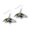 Baltimore Ravens Earrings Glitter Dazzle - Aminco