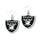 Las Vegas Raiders Earrings Glitter Dazzle - Aminco
