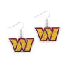 Washington Commanders Earrings Glitter Dazzle - Aminco