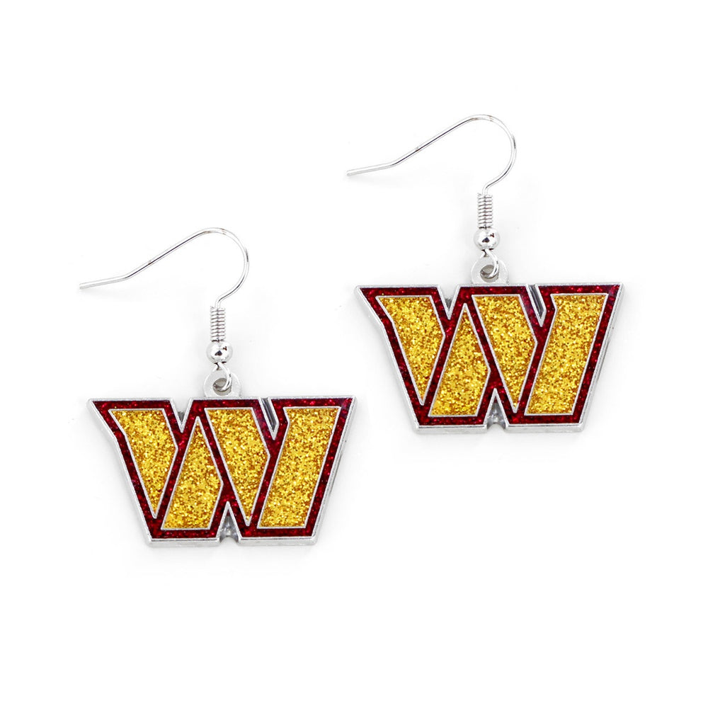 Washington Commanders Earrings Glitter Dazzle - Aminco
