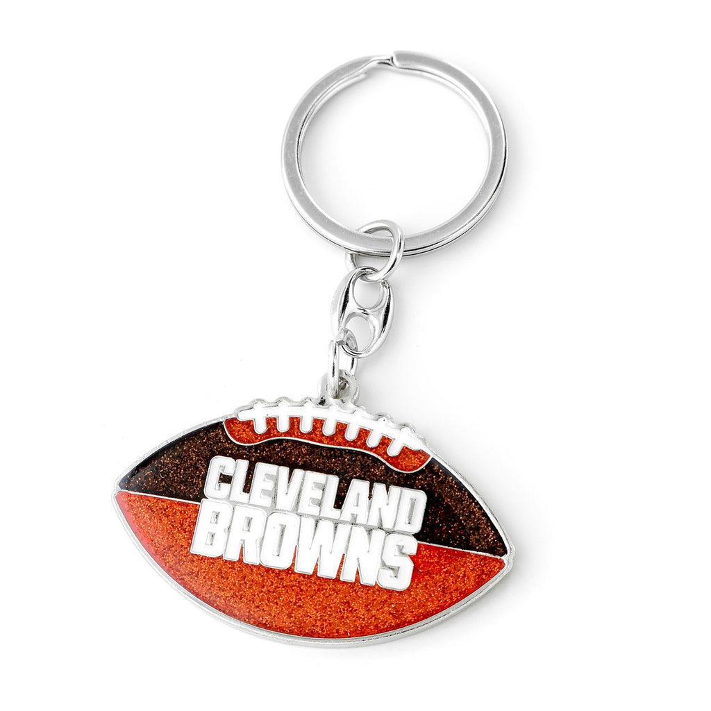 Cleveland Browns Keychain Football Glitter - Aminco