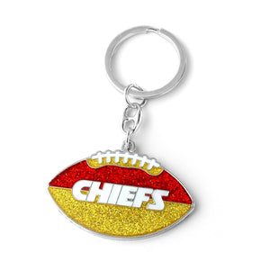 Kansas City Chiefs Keychain Football Glitter - Aminco