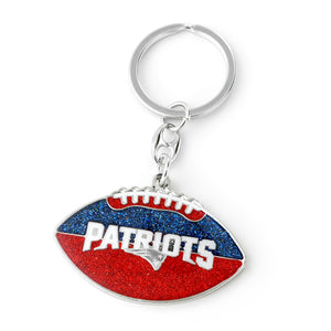 New England Patriots Keychain Football Glitter - Aminco