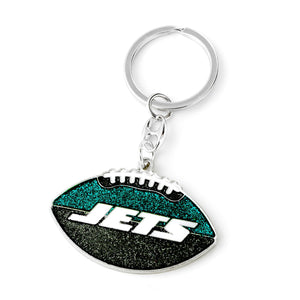New York Jets Keychain Football Glitter - Aminco