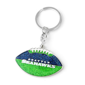 Seattle Seahawks Keychain Football Glitter - Aminco