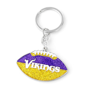 Minnesota Vikings Keychain Football Glitter - Aminco