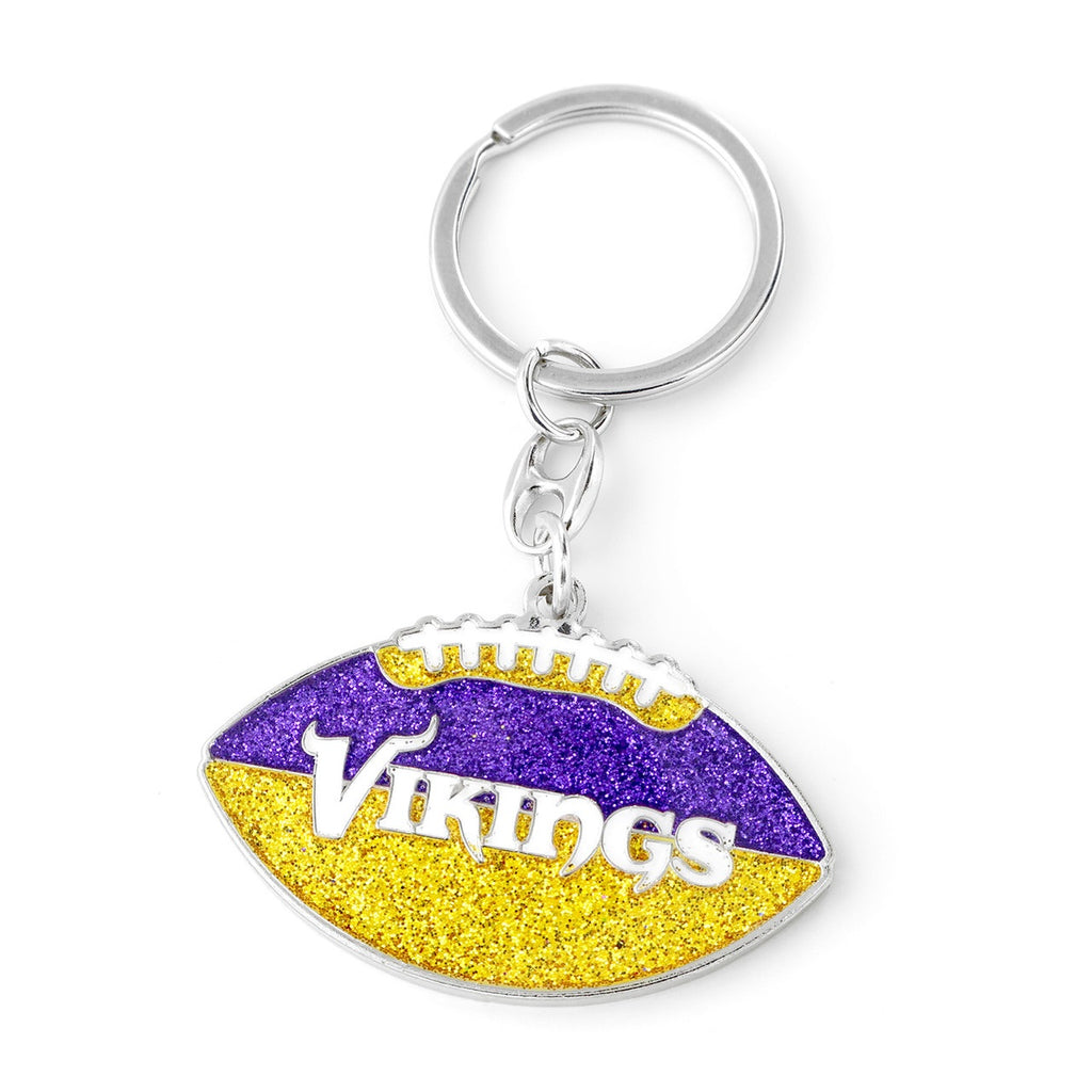 Minnesota Vikings Keychain Football Glitter - Aminco