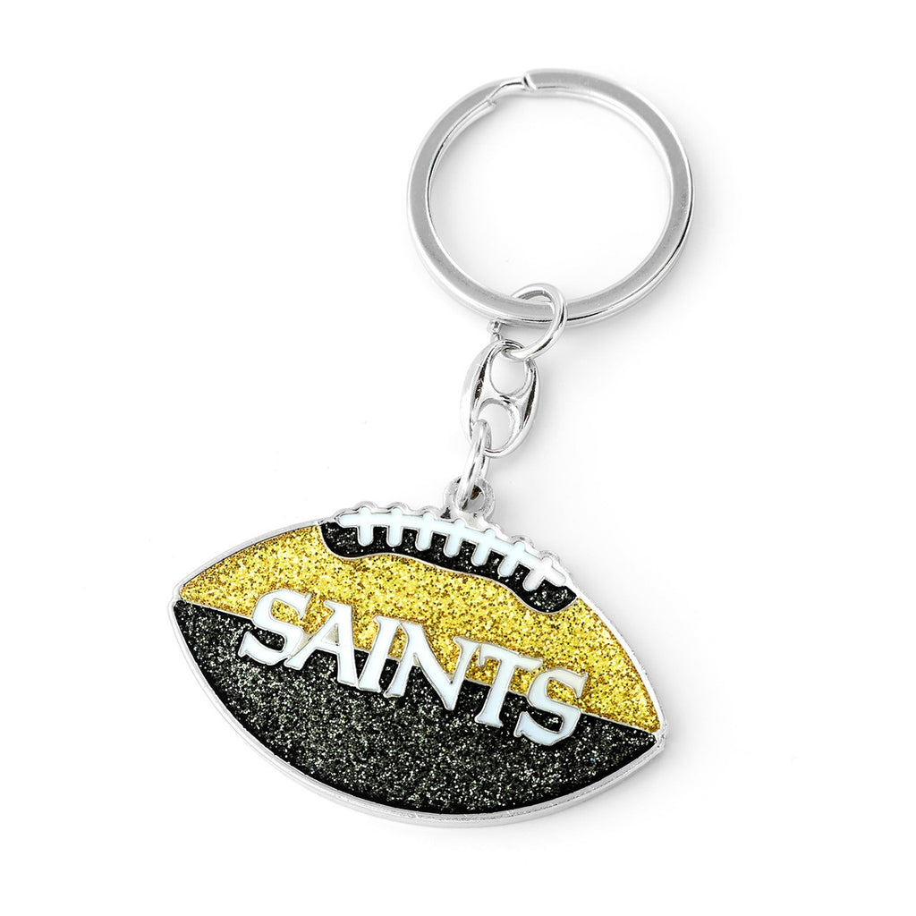 New Orleans Saints Keychain Football Glitter - Aminco