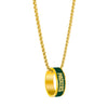 Green Bay Packers Necklace Fashion Ring Pendant Gold - Aminco