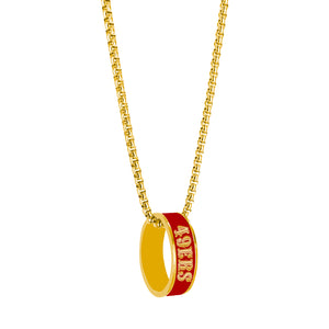 San Francisco 49ers Necklace Fashion Ring Pendant Gold - Aminco
