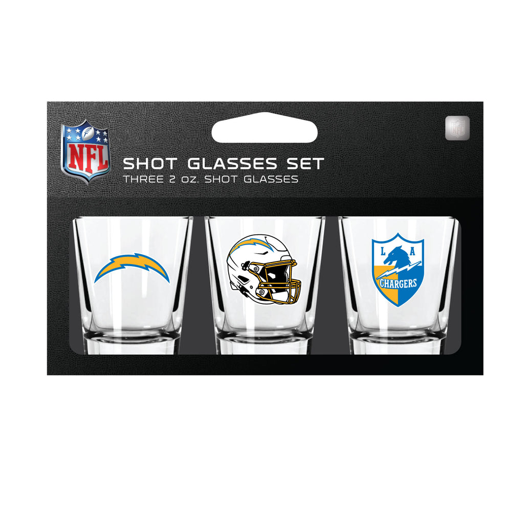 Los Angeles Chargers Shot Glass Set 3 Pack - Mojo Licensing