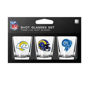Los Angeles Rams Shot Glass Set 3 Pack - Mojo Licensing
